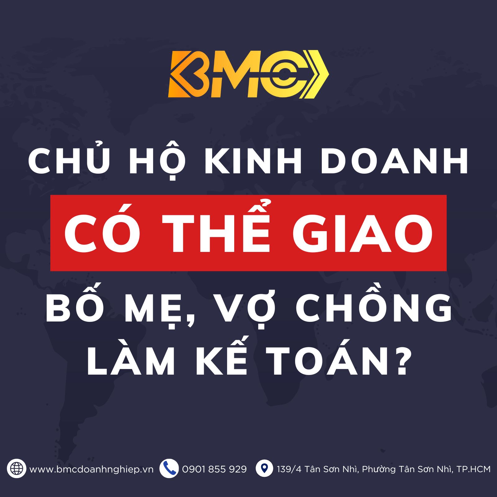 🧾 CHỦ HỘ KINH DOANH CÓ THỂ GIAO BỐ MẸ, VỢ CHỒNG LÀM KẾ TOÁN?