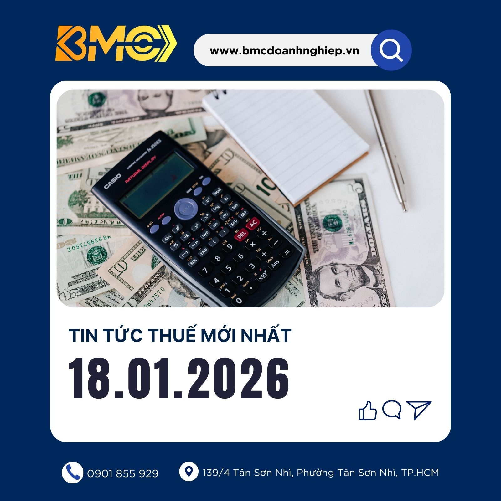 ☕ [BẢN TIN THUẾ CHỦ NHẬT 18/01/2026] – TỔNG HỢP BIẾN ĐỘNG THUẾ &amp; NHỮNG LƯU Ý CHI TIẾT TRƯỚC TUẦN LÀM VIỆC MỚI