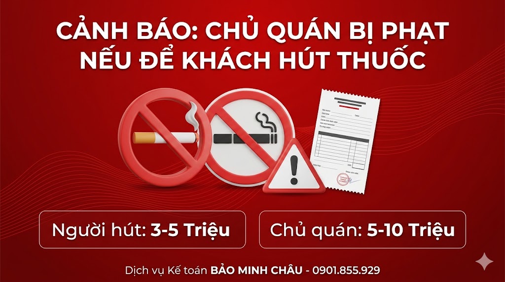 CẢNH BÁO CHỦ QUÁN BỊ PHẠT NẾU ĐỂ KHÁCH HÚT THUỐC