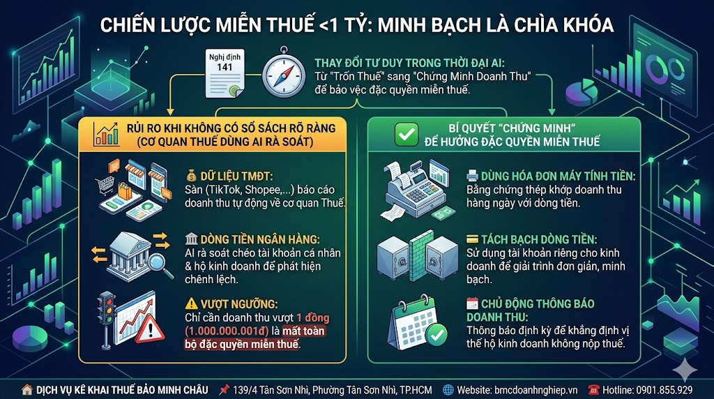 CHIẾN LƯỢC MIỄN THUẾ DƯỚI 1 TỶ ĐỒNG: MINH BẠCH CHÍNH LÀ CHÌA KHÓA