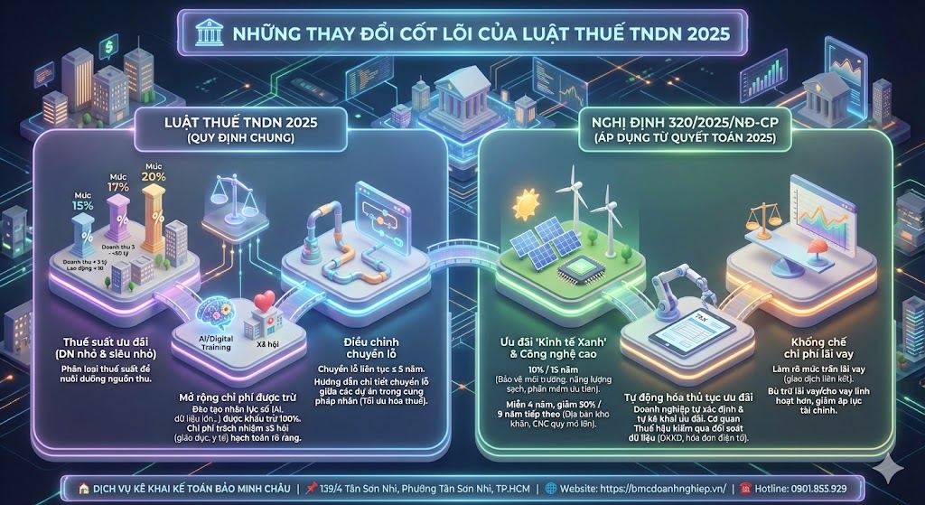 🏛️ NHỮNG THAY ĐỔI CỐT LÕI CỦA LUẬT THUẾ TNDN 2025