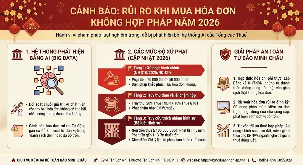 CẢNH BÁO RỦI RO KHI MUA HÓA ĐƠN KHÔNG HỢP PHÁP NĂM 2026