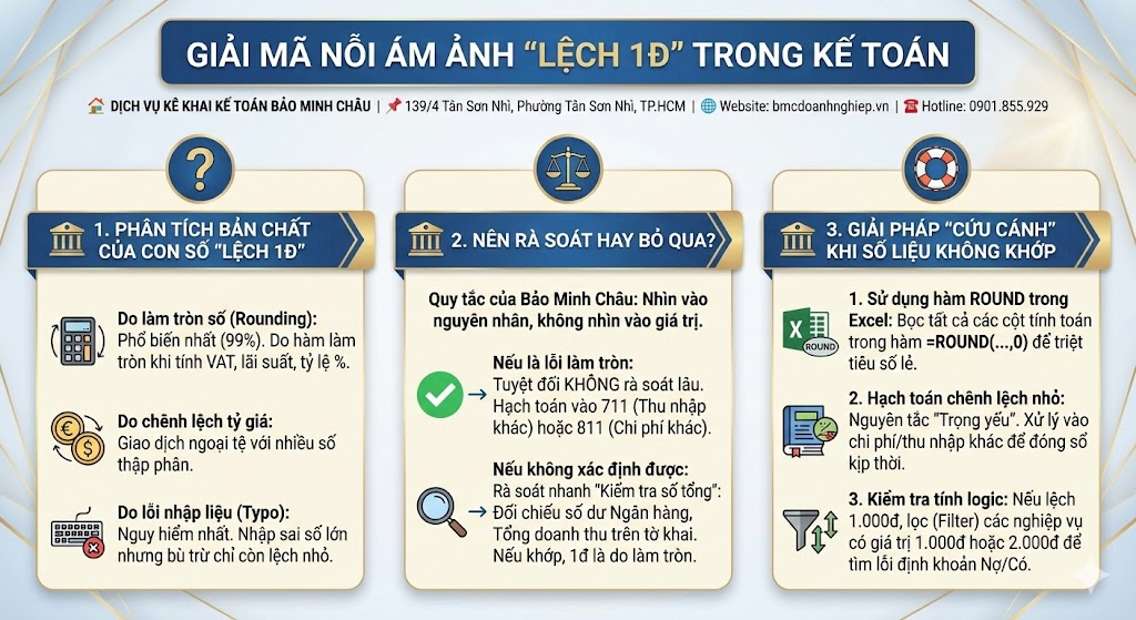 GIẢI MÃ NỘI ÁM ẢNH "LỆCH 1Đ" TRONG KẾ TOÁN