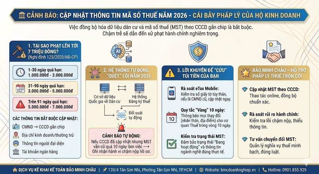 🚩 CẢNH BÁO: CẬP NHẬT THÔNG TIN MÃ SỐ THUẾ NĂM 2026