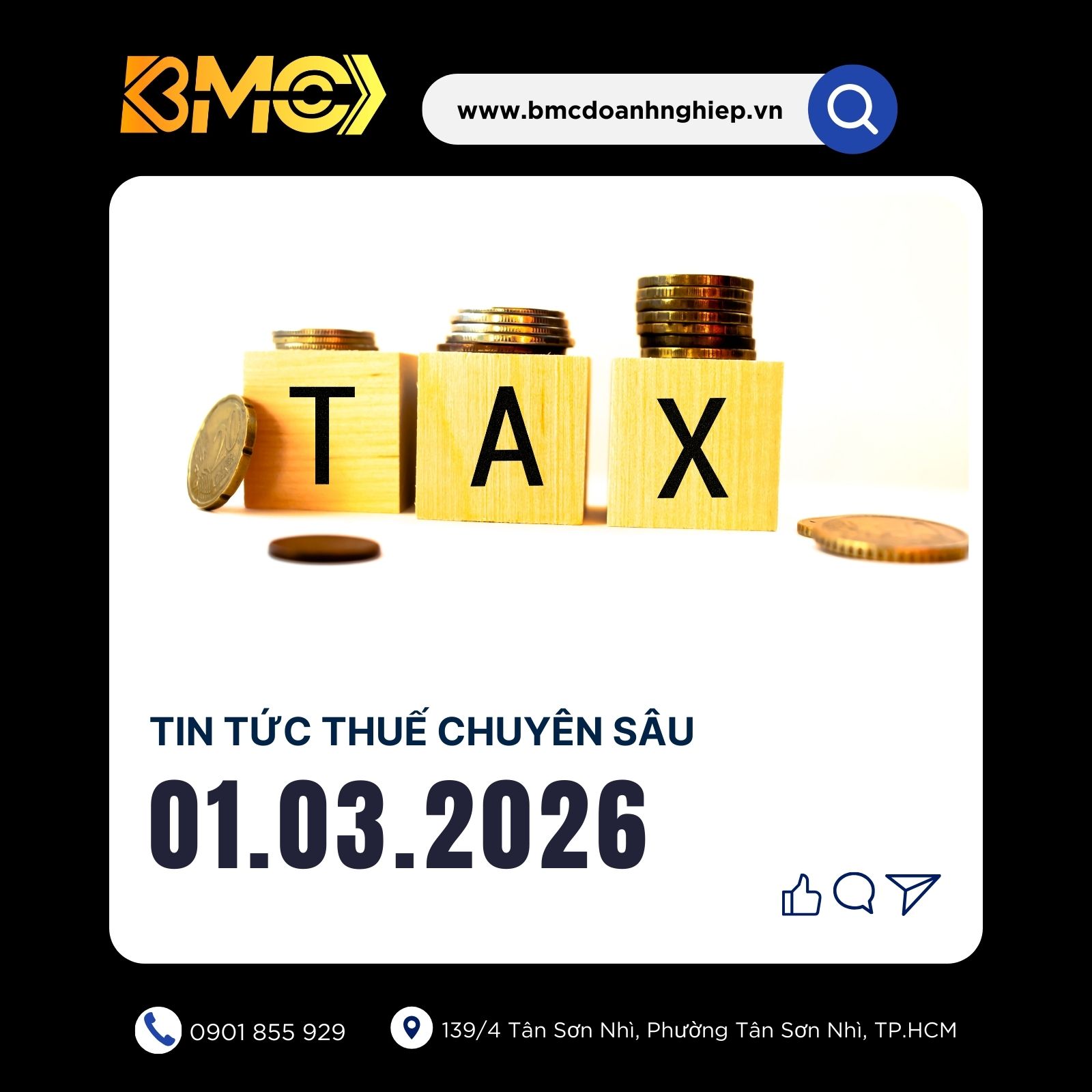 🔥 [BẢN TIN THUẾ NGÀY 01/03/2026] – CHÀO THÁNG 3: CHÍNH THỨC KÍCH HOẠT "CHIẾN DỊCH" QUYẾT TOÁN THUẾ 2025!