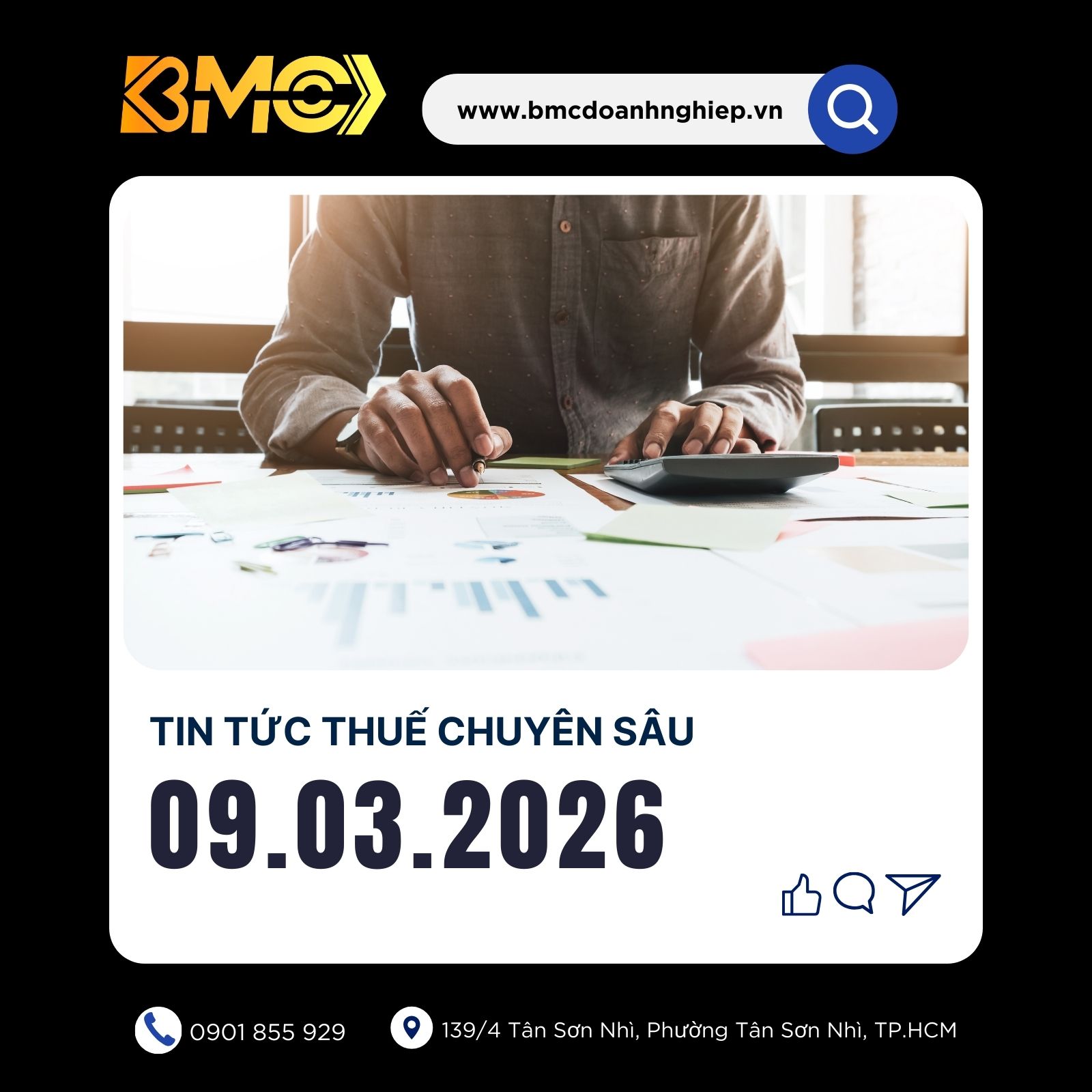🚨 BẢN TIN THUẾ CUỐI NGÀY 09/03/2026 - CHỈ CÒN 22 NGÀY: TĂNG TỐC QUYẾT TOÁN 2025 VÀ 4 RỦI RO TRỌNG YẾU CẦN RÀ SOÁT NGAY 🚨