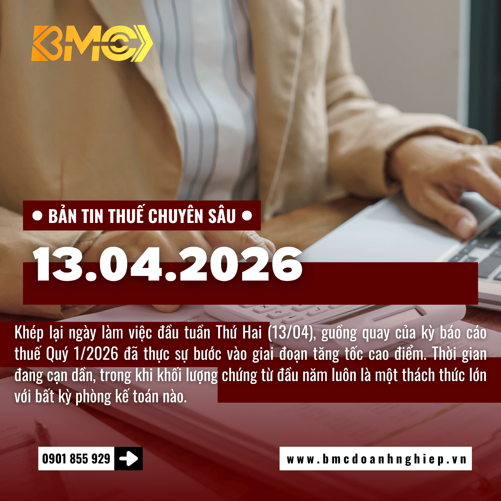 🚨 BẢN TIN THUẾ CUỐI NGÀY 13/04/2026 - BÁO ĐỘNG 7 NGÀY TỜ KHAI THÁNG 3 VÀ RÀ SOÁT LỆCH PHA HÓA ĐƠN QUÝ 1 🚨