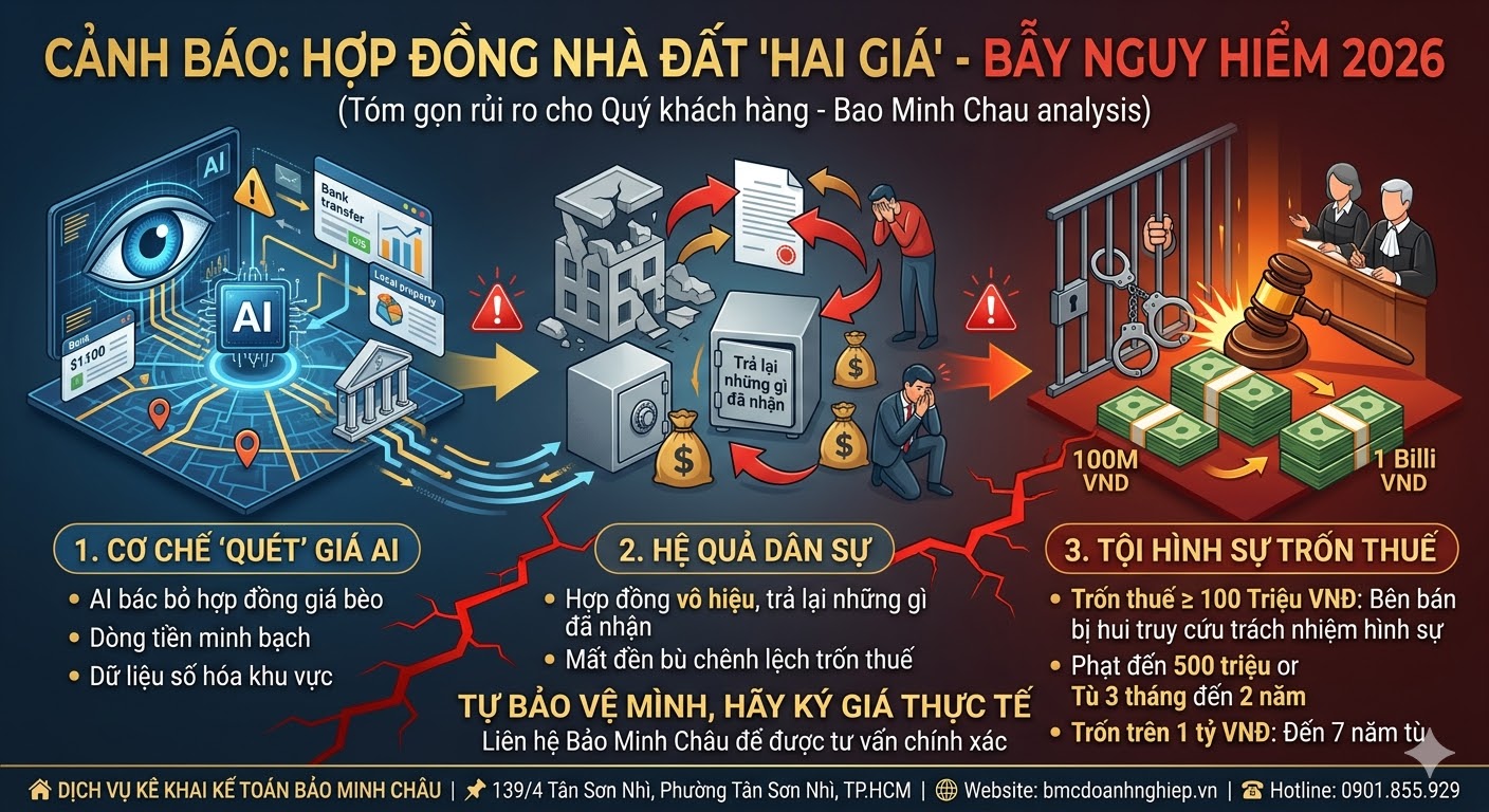 CẢNH BÁO HỢP ĐỒNG NHÀ ĐẤT "2 GIÁ" BẪY NGUY HIỂM 2026