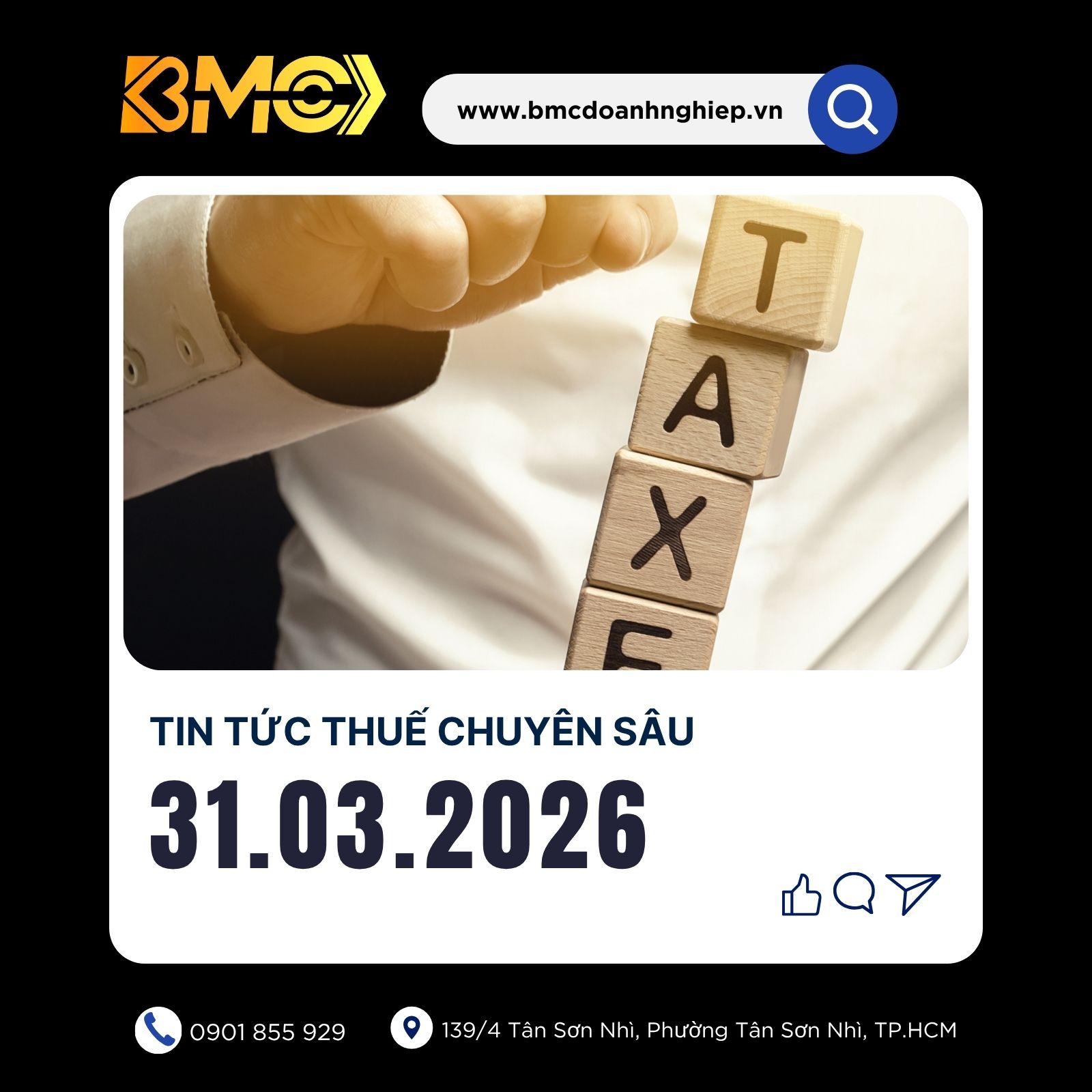 🚨 BẢN TIN THUẾ CUỐI NGÀY 31/03/2026 - TRẬN CHIẾN CUỐI CÙNG: VƯỢT ẢI QUYẾT TOÁN 2025 VÀ NHỮNG LƯU Ý CHỐT HẠ TRƯỚC 24H ĐÊM NAY 🚨