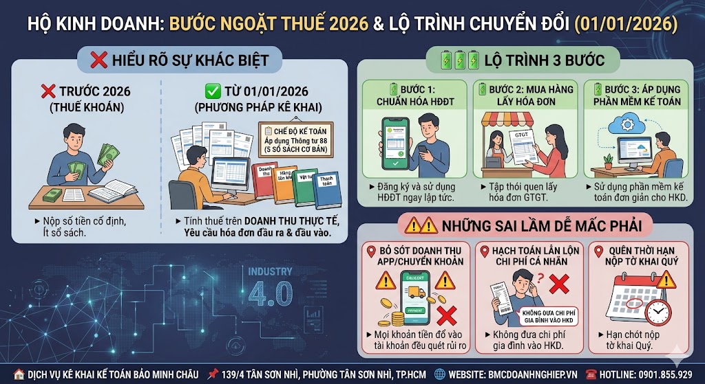 HKD: BƯỚC NGOẶT THUẾ 2026 &amp; LỘ TRÌNH CHUYỂN ĐỔI