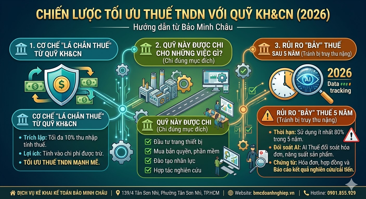 CHIẾN LƯỢC TỐI ƯU THUẾ TNDN VỚI QUỸ KH&amp;CN 2026