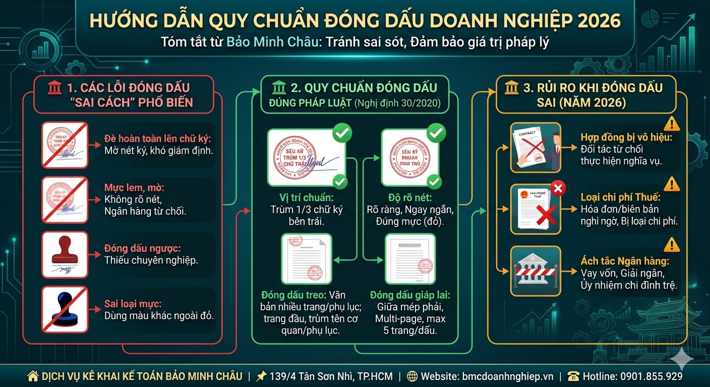 HƯỚNG DẪN CHUẨN ĐÓNG DẤU DOANH NGHIỆP 2026
