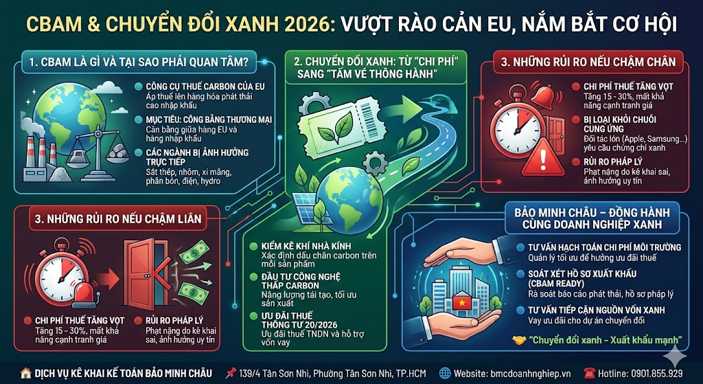 CBAM &amp; CHUYỂN ĐỔI XANH 2026: VƯỢT RÀO CẢN EU, NẮM BẮT CƠ HỘI