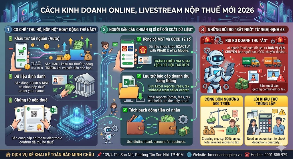 CÁCH KINH DOANH ONLINE, LIVESTREAM NỘP THUẾ MỚI 2026