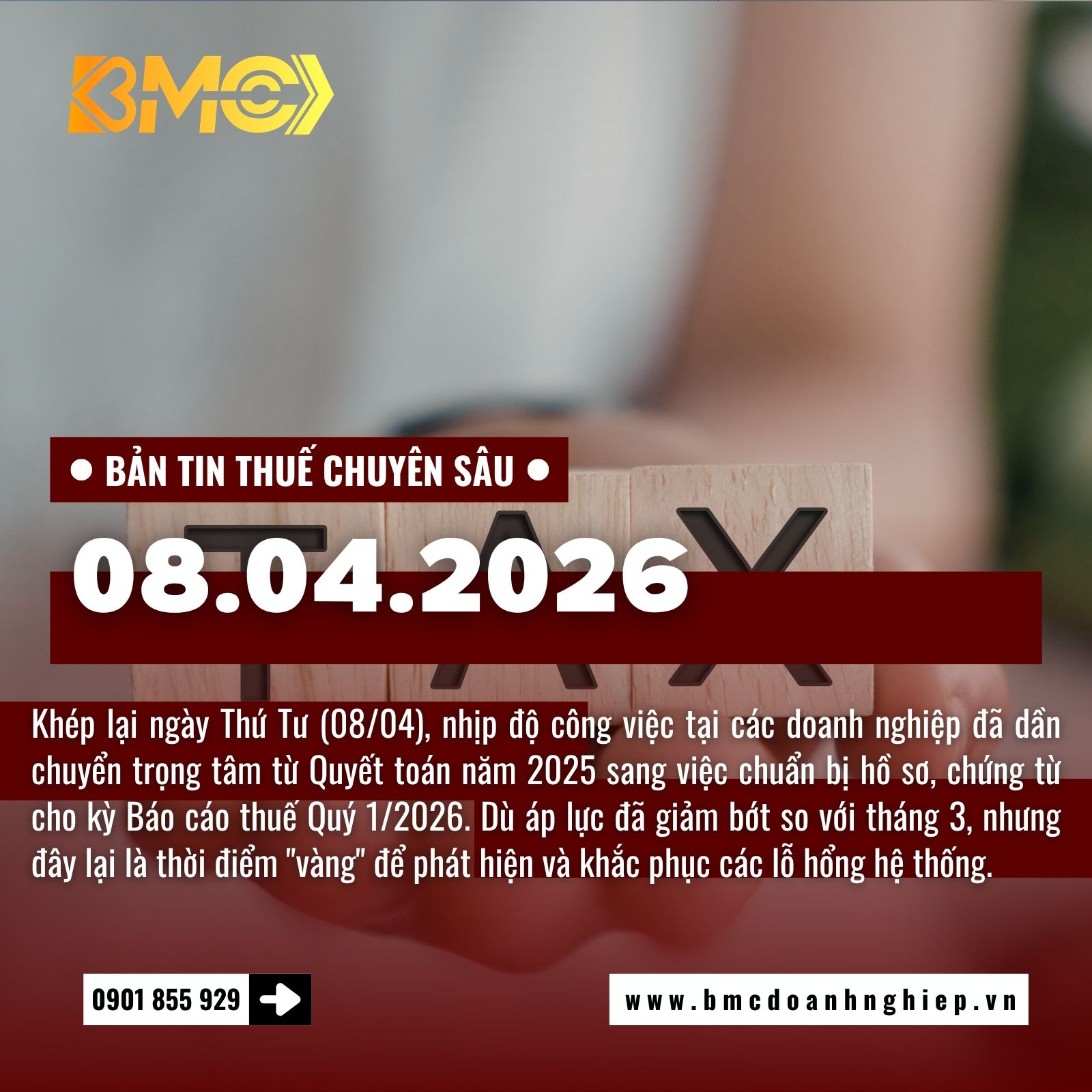 🚨 BẢN TIN THUẾ CUỐI NGÀY 08/04/2026 - RÀ SOÁT HÓA ĐƠN QUÝ 1/2026 VÀ XỬ LÝ LỖI "XUẤT MUỘN" HẬU QUYẾT TOÁN 🚨