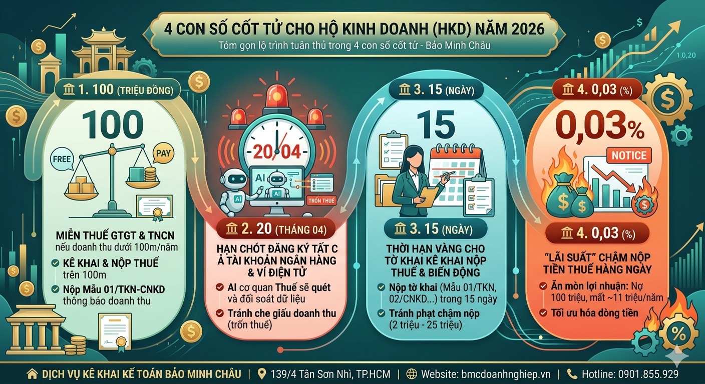 4 CON SỐ QUAN TRỌNG CHO HỘ KINH DOANH 2026