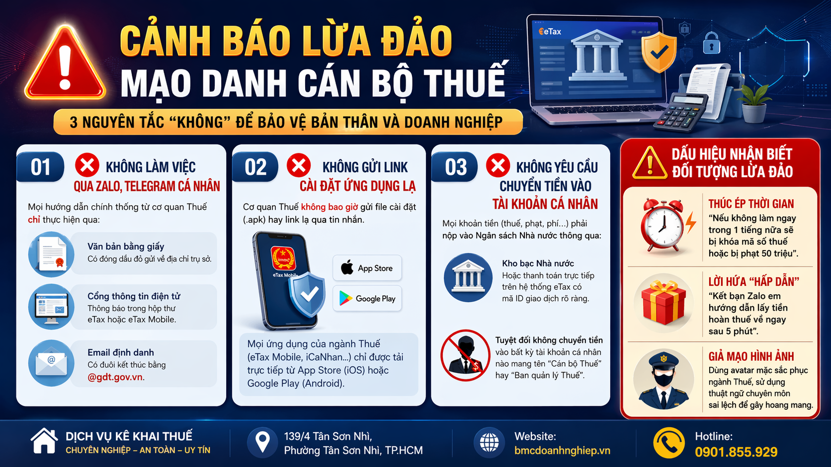 CẢNH BÁO LỪA ĐẢO MẠO DANH CÁN BỘ THUẾ