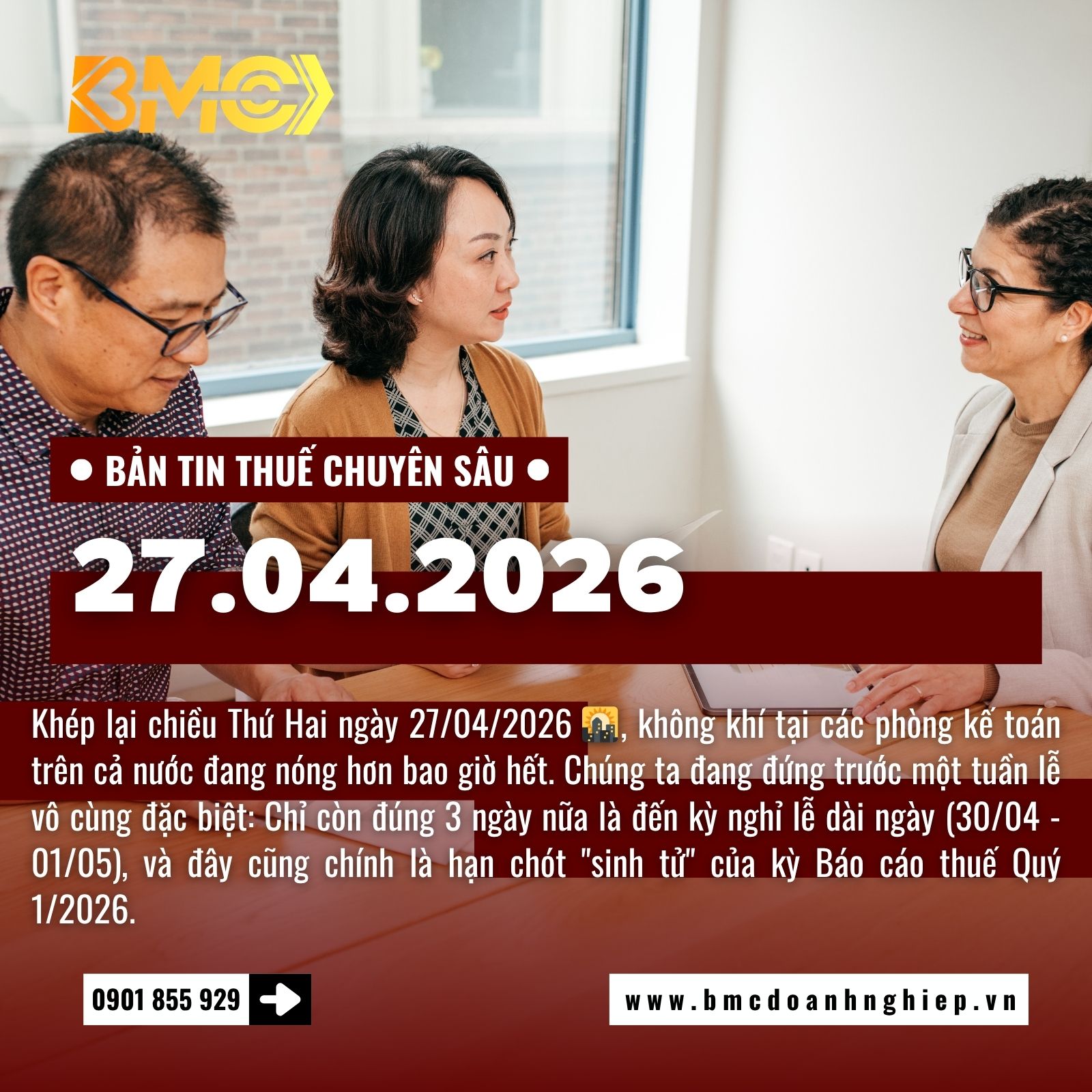 🚨 BẢN TIN TÀI CHÍNH KẾ TOÁN CUỐI NGÀY 27/04/2026: 72 GIỜ CUỐI CÙNG CHỐT SỔ QUÝ 1 VÀ "CHẠY ĐUA" TRƯỚC KỲ NGHỈ LỄ 🚨