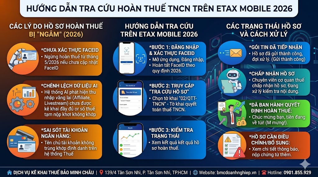 HƯỚNG DẪN TRA CỨU HOÀN THUẾ TNCN TRÊN ETAX MOBILE