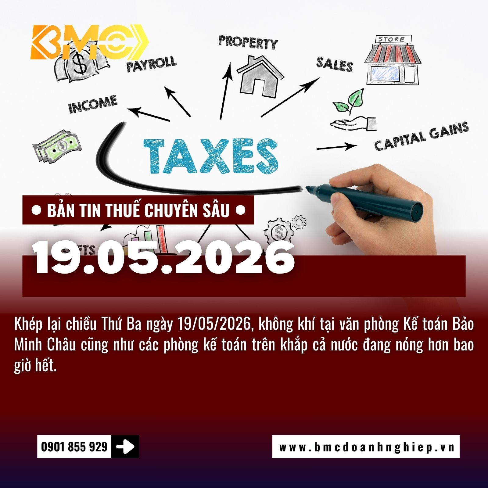 🚨 BẢN TIN TÀI CHÍNH THUẾ CUỐI NGÀY 19/05/2026: 24 GIỜ "SỐNG CÒN" TRƯỚC HẠN CHÓT THÁNG 4 VÀ CHIẾN DỊCH QUÉT DOANH THU SỐ 🚨