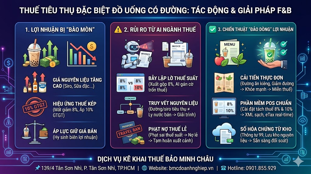 THUẾ TIÊU THỤ ĐẶC BEIETJ ĐỒ UỐNG CÓ ĐƯỜNG: TÁC ĐỘNG &amp; GIẢI PHÁP F&amp;B