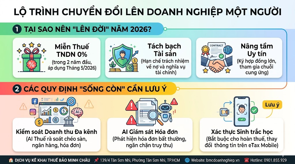 LỘ TRÌNH CHUYỂN ĐỔI LÊN DN MỘT NGƯỜI