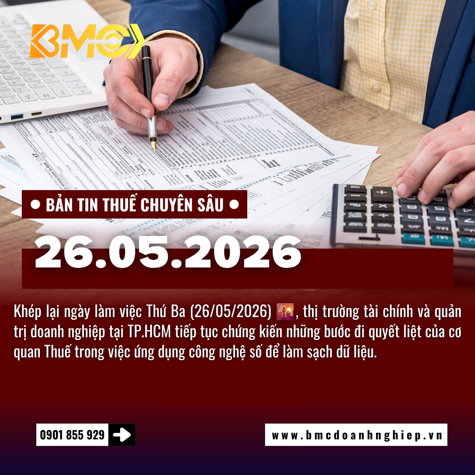 🚨 BẢN TIN TÀI CHÍNH THUẾ CUỐI NGÀY 26/05/2026: SIẾT CHẶT QUẢN LÝ RỦI RO HÓA ĐƠN VÀ ĐẤM NGƯỢC KỲ BÁO CÁO THÁNG 5 🚨
