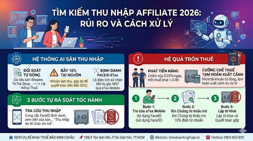RỦI RO &amp; CÁCH XỬ LÝ THU NHẬP AFFILIATE 2026