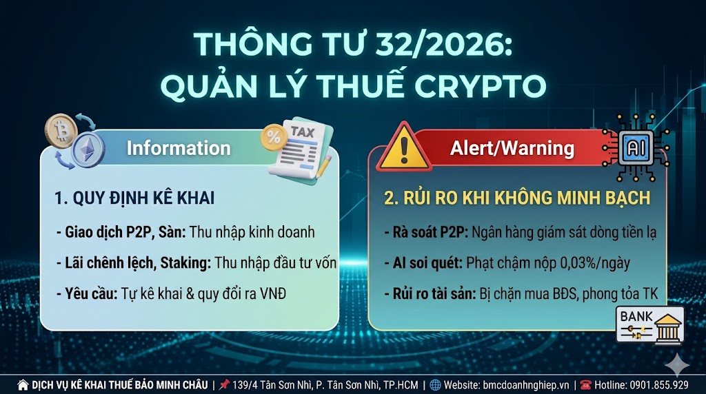 THÔNG TƯ 32/2026: QUẢN LÝ THUẾ CRYPTO