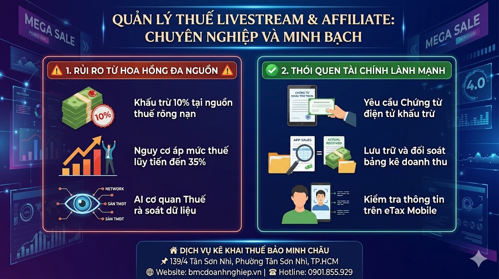 🏛️ THU NHẬP TỪ LIVESTREAM VÀ AFFILIATE: ĐÃ ĐẾN LÚC KÊ KHAI CHUYÊN NGHIỆP