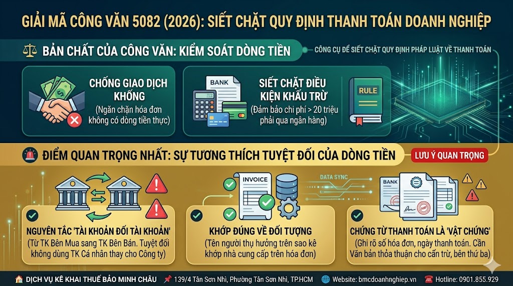 CÔNG VĂN 5082 (2026) SIÊT CHẶT QUY ĐỊNH THANH TOÁN DOANH NGHIỆP
