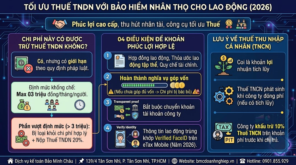 TỐI ƯU THUẾ TNDC VỚI BAPR HIỂM NHÂN THỌ CHO LAO ĐỘNG 2026