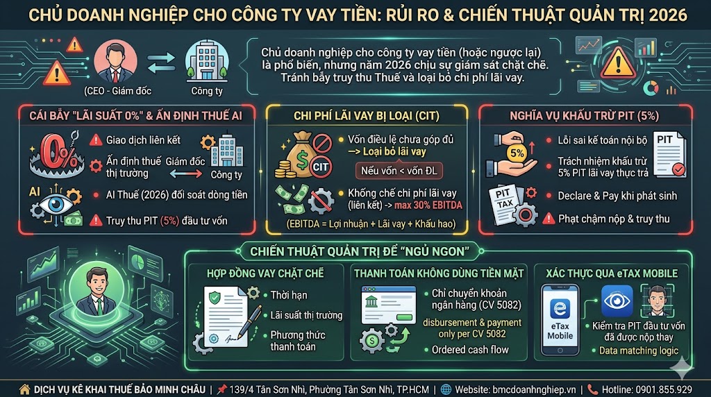 CHỦ DN CHO CÔNG TY VĂN TIỀN: RỦI RO VÀ CHIẾN THUẬT QUẢN TRỊ 2026