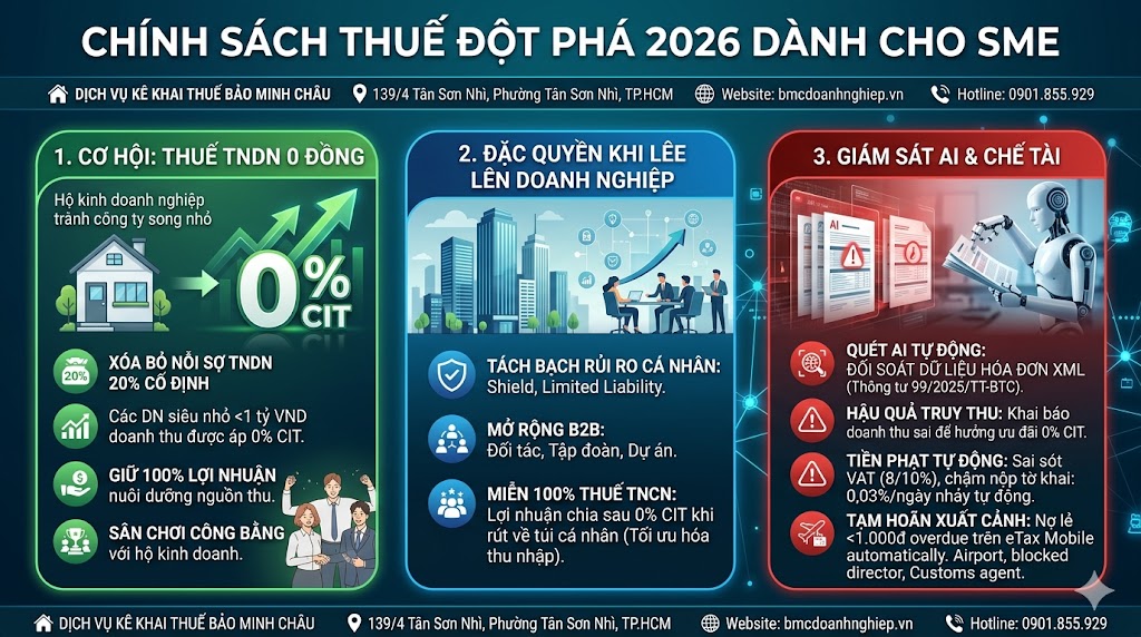 CHÍNH SÁCH THUẾ ĐỘT PHÁ 2026 DÀNH CHO SME