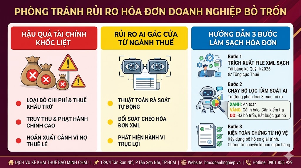 CẢNH BÁO: PHÒNG TRÁNH RỦI RO HÓA ĐƠN DOANH NGHIỆP BỎ TRỐN