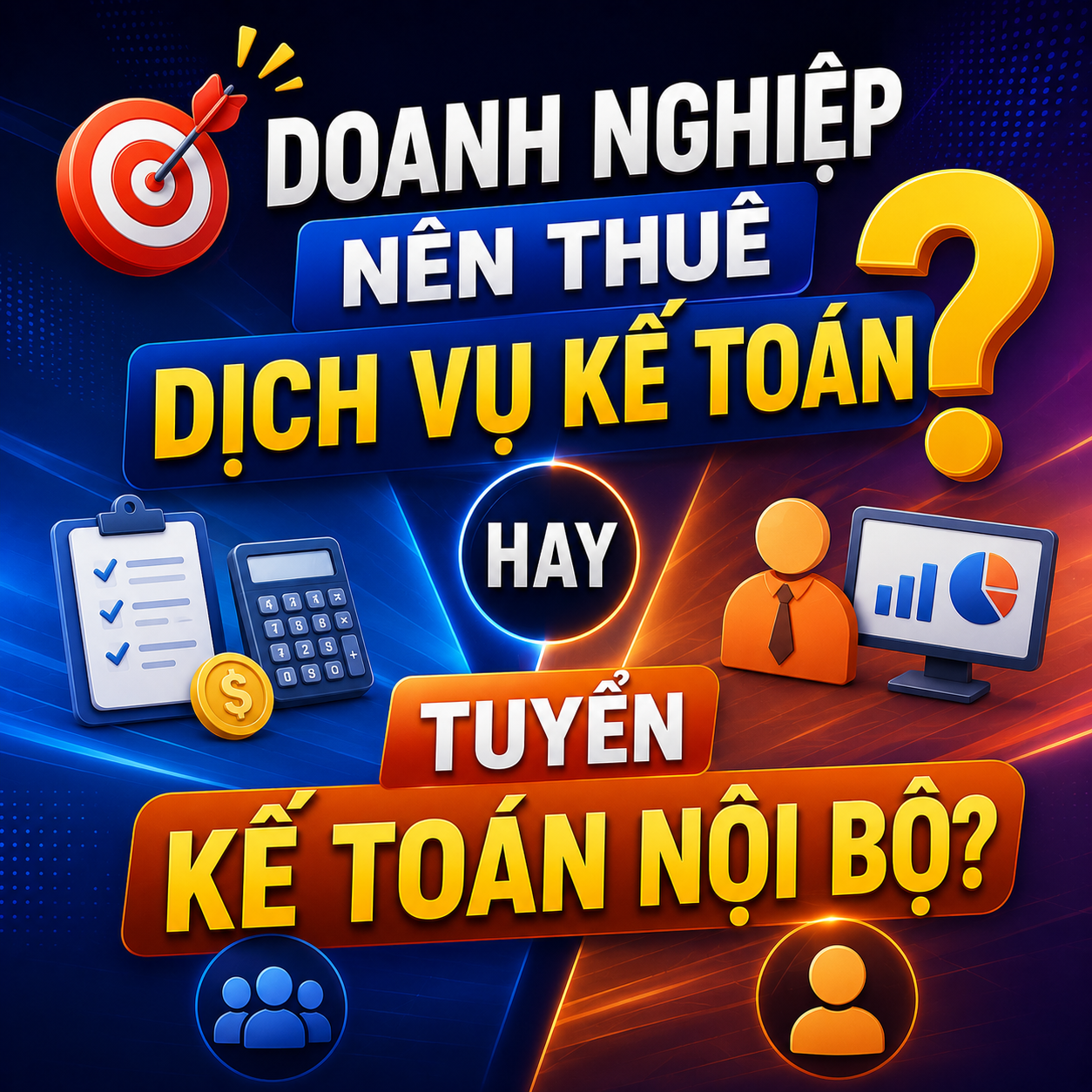 🎯 DOANH NGHIỆP NÊN THUÊ DỊCH VỤ KẾ TOÁN HAY TUYỂN KẾ TOÁN NỘI BỘ?