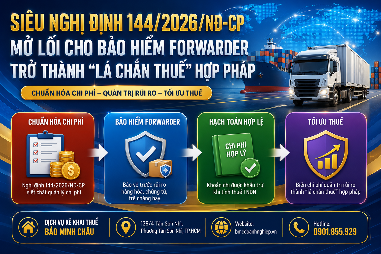 SIÊU NGHỊ ĐỊNH 144/2026/NĐ-CP MỞ LỐI CHO BẢO HIỂM FORWARDER