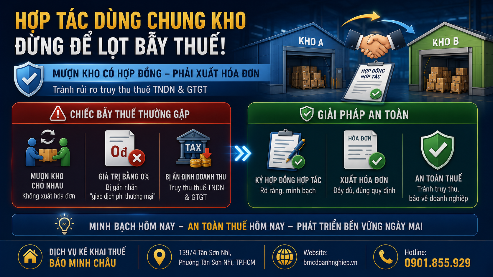 HỢP TÁC DÙNG CHUNG KHO: ĐỪNG ĐỂ LỌT BẪY THUẾ TRONG NĂM 2026