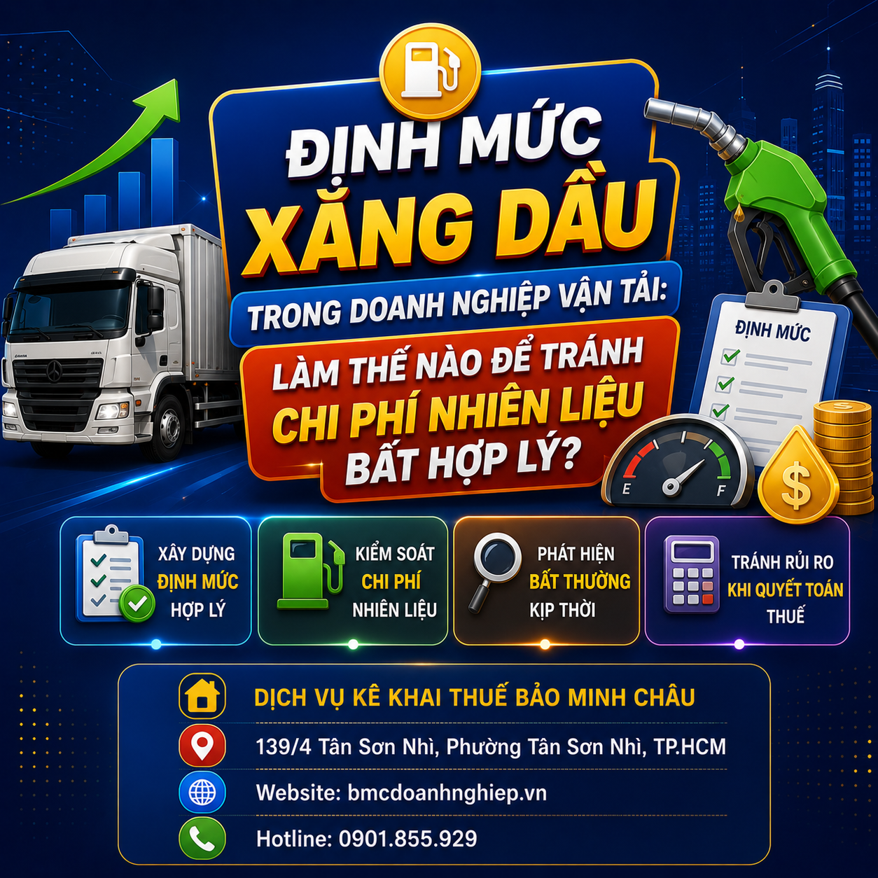 ⛽ ĐỊNH MỨC XĂNG DẦU TRONG DOANH NGHIỆP VẬN TẢI: LÀM THẾ NÀO ĐỂ TRÁNH CHI PHÍ NHIÊN LIỆU BẤT HỢP LÝ?