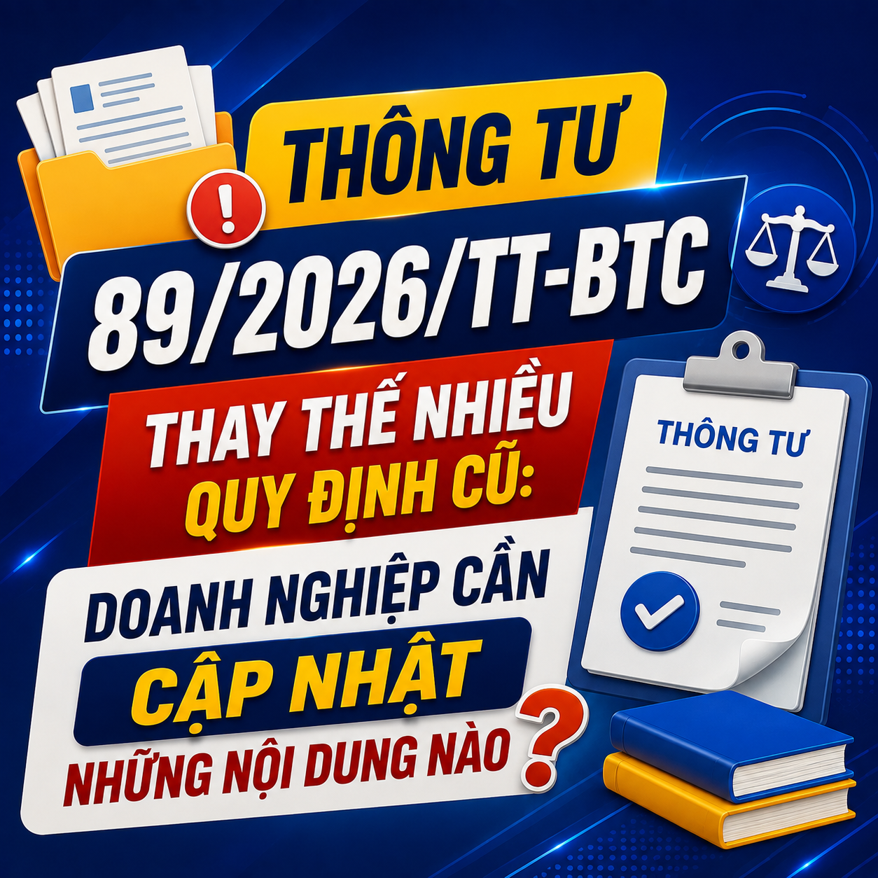 📑 THÔNG TƯ 89/2026/TT-BTC THAY THẾ NHIỀU QUY ĐỊNH CŨ: DOANH NGHIỆP CẦN CẬP NHẬT NHỮNG NỘI DUNG NÀO?