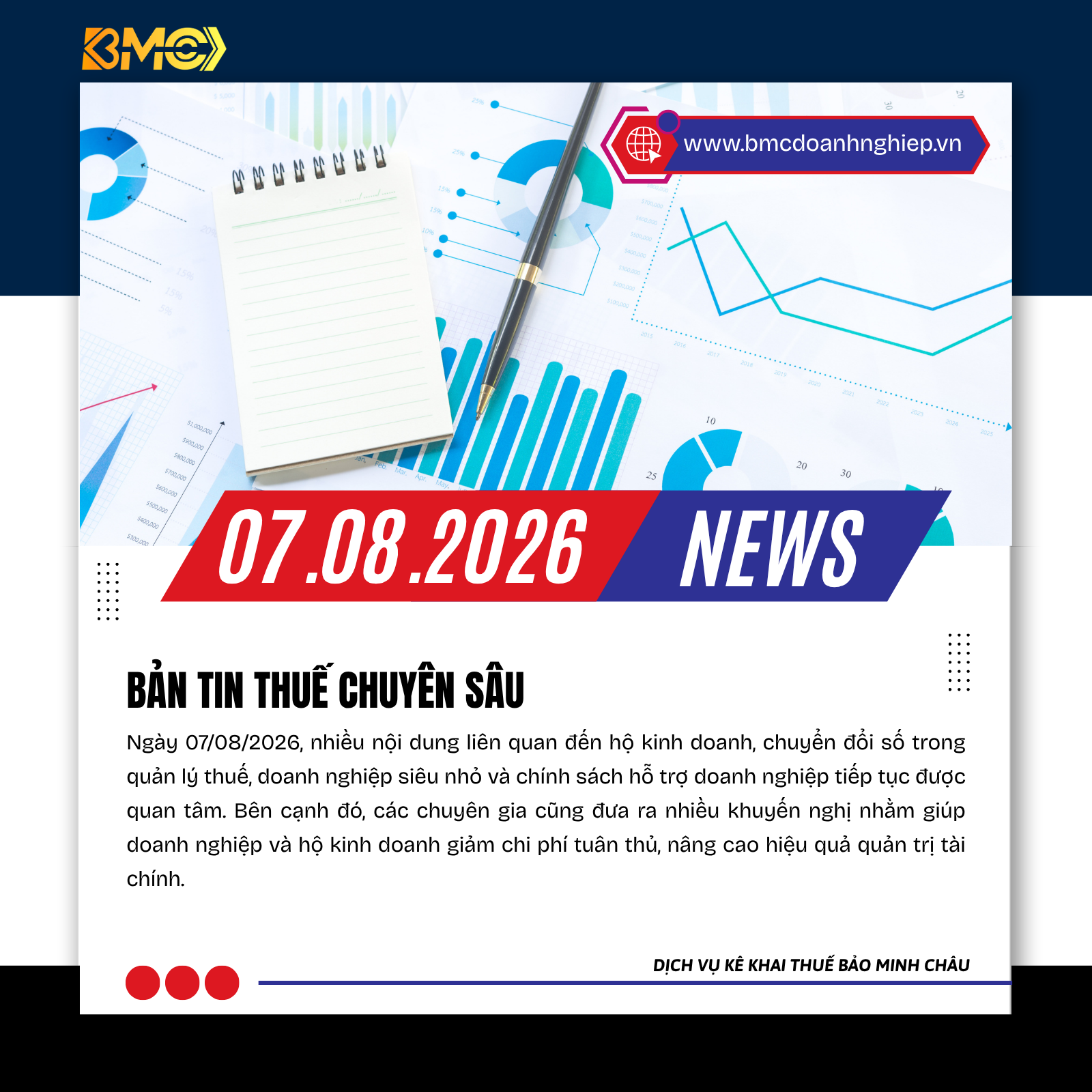 📢 BẢN TIN THUẾ - KẾ TOÁN - HỘ KINH DOANH - TÀI CHÍNH 📅 Cập nhật ngày 07/08/2026