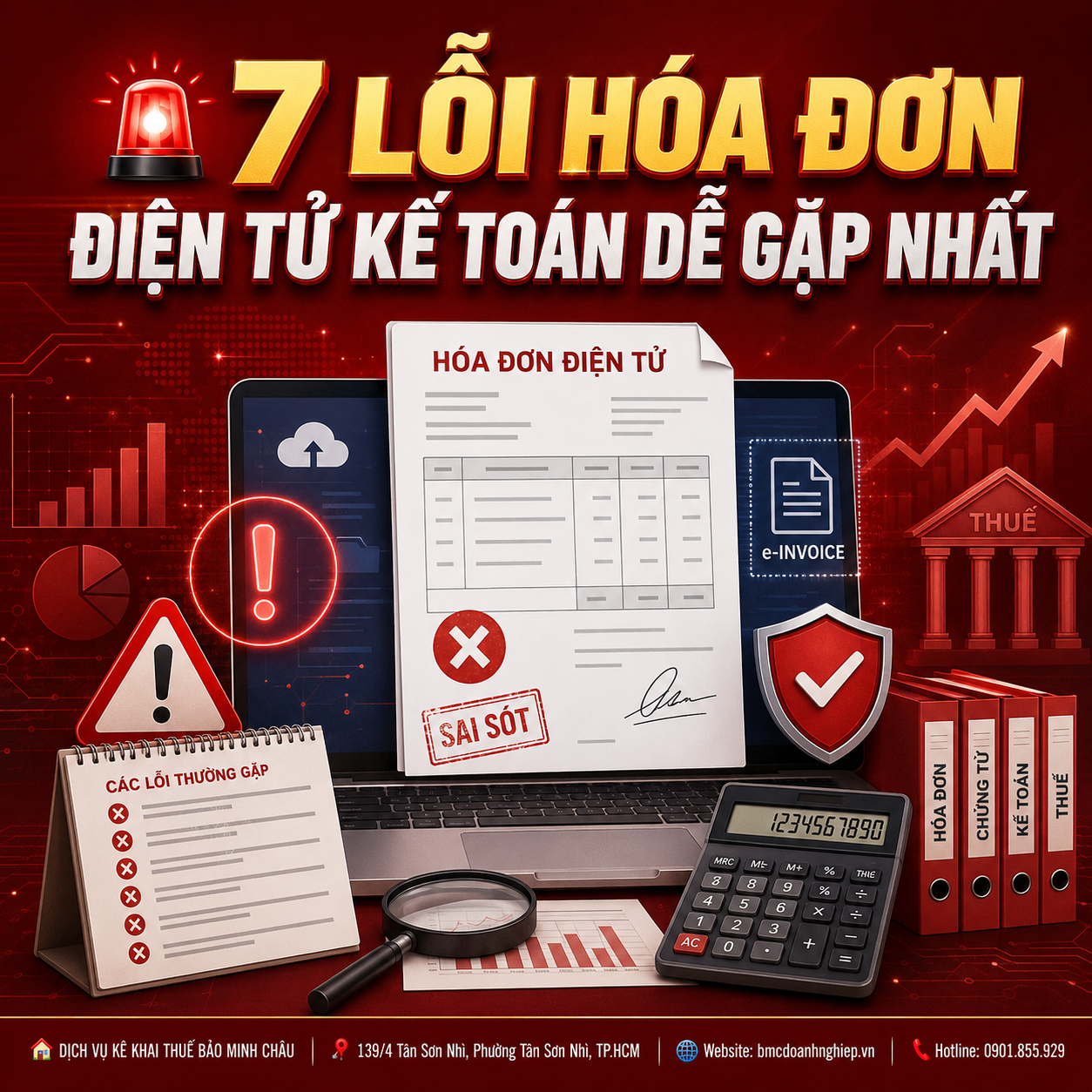 🚨 7 LỖI HÓA ĐƠN ĐIỆN TỬ KẾ TOÁN DỄ GẶP NHẤT