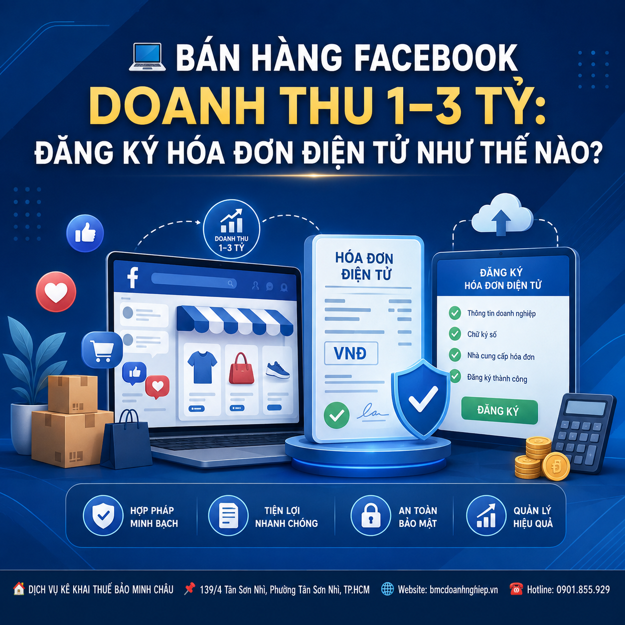 💻 BÁN HÀNG FACEBOOK DOANH THU 1–3 TỶ: ĐĂNG KÝ HÓA ĐƠN ĐIỆN TỬ NHƯ THẾ NÀO?