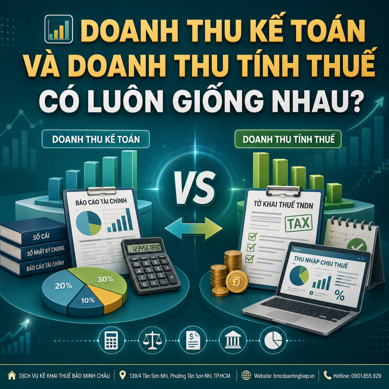 📊 DOANH THU KẾ TOÁN VÀ DOANH THU TÍNH THUẾ CÓ LUÔN GIỐNG NHAU?