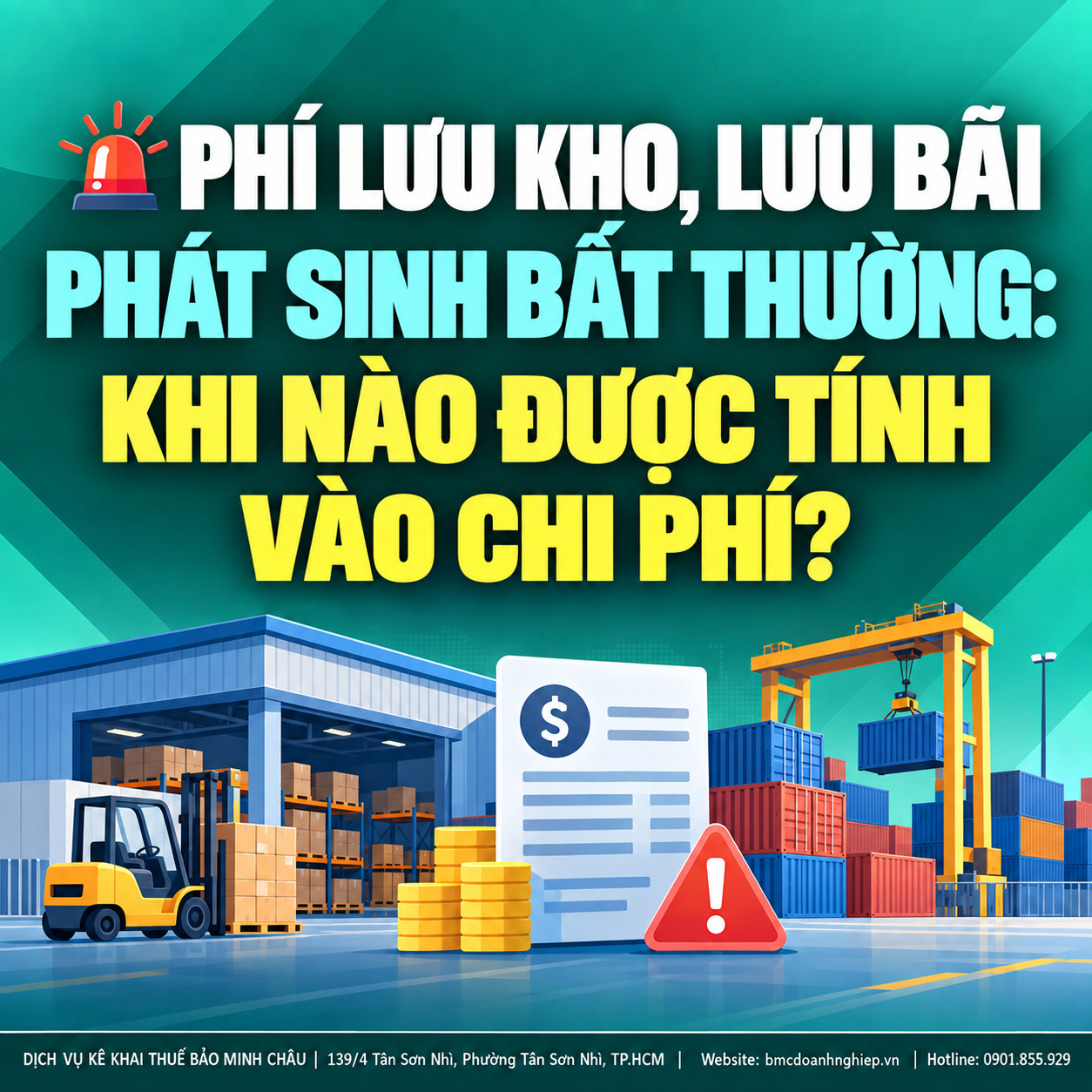 🚨 PHÍ LƯU KHO, LƯU BÃI PHÁT SINH BẤT THƯỜNG: KHI NÀO ĐƯỢC TÍNH VÀO CHI PHÍ?