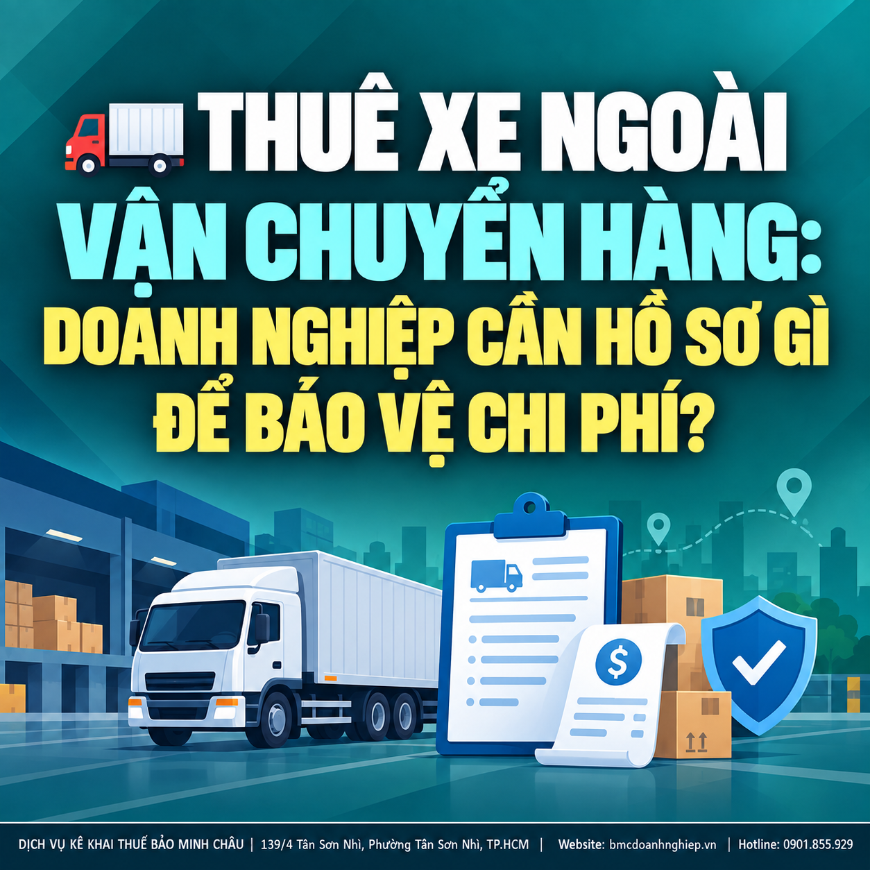 🚚 THUÊ XE NGOÀI VẬN CHUYỂN HÀNG: DOANH NGHIỆP CẦN HỒ SƠ GÌ ĐỂ BẢO VỆ CHI PHÍ?