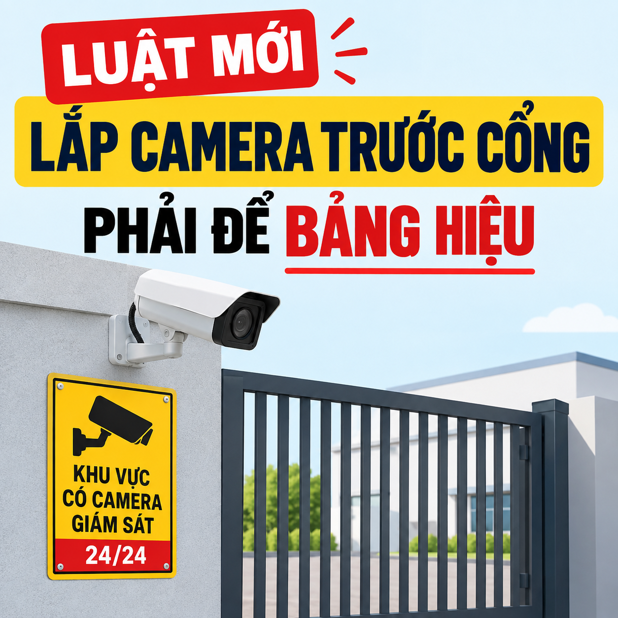 📹 LẮP CAMERA TRƯỚC CỔNG CÓ BẮT BUỘC PHẢI ĐỂ BẢNG THÔNG BÁO? QUY ĐỊNH MỚI 2026 CẦN HIỂU ĐÚNG