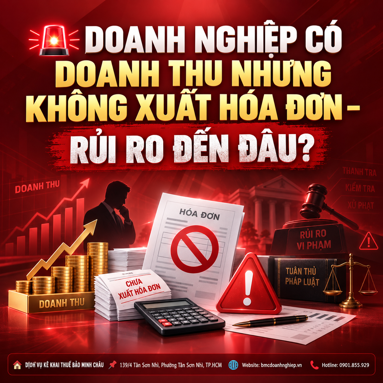 🚨 DOANH NGHIỆP CÓ DOANH THU NHƯNG KHÔNG XUẤT HÓA ĐƠN – RỦI RO ĐẾN ĐÂU?