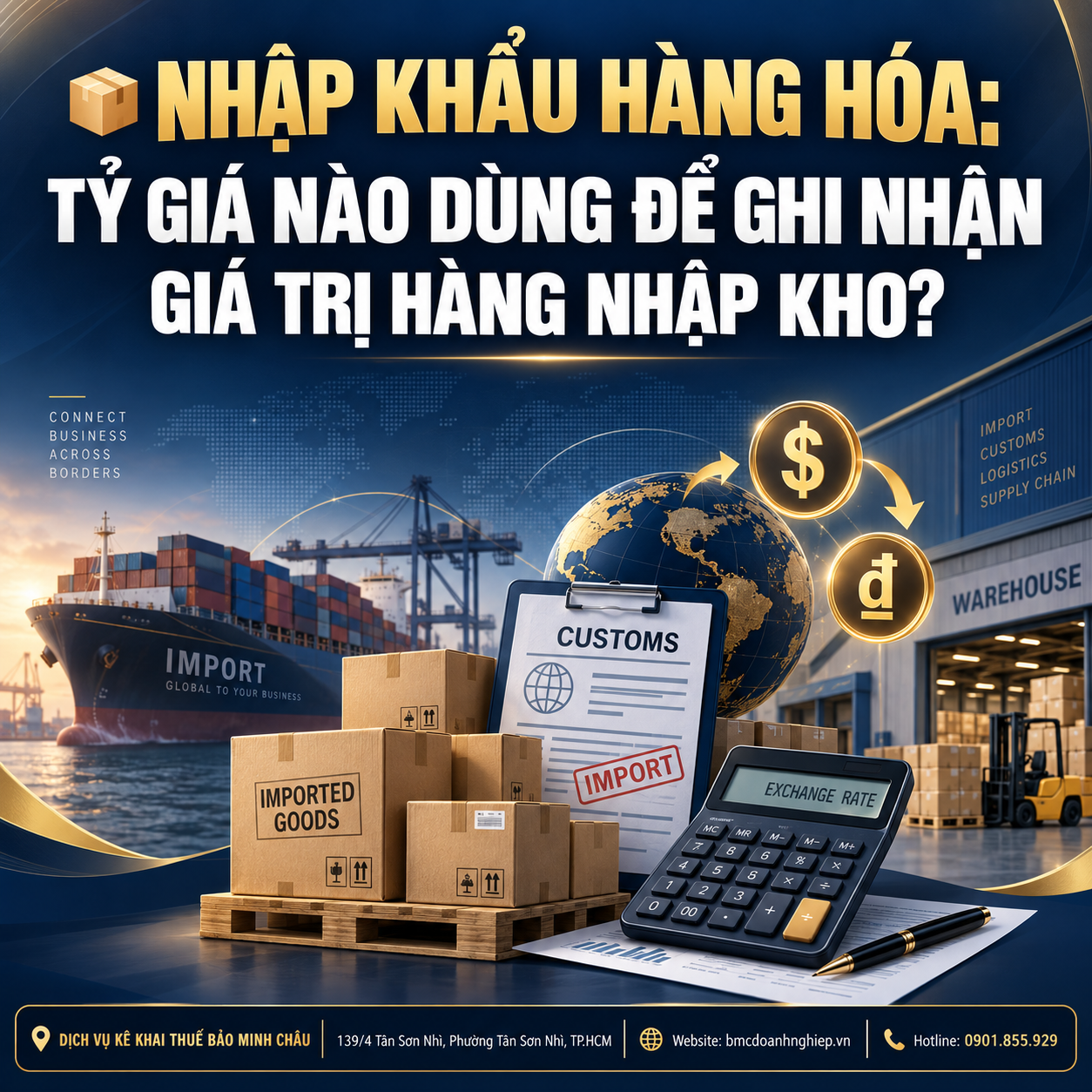 📦 NHẬP KHẨU HÀNG HÓA: TỶ GIÁ NÀO DÙNG ĐỂ GHI NHẬN GIÁ TRỊ HÀNG NHẬP KHO?