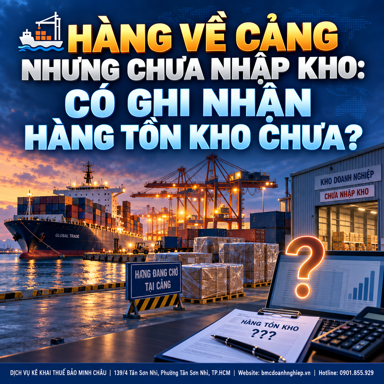 🚢 HÀNG VỀ CẢNG NHƯNG CHƯA NHẬP KHO: CÓ GHI NHẬN HÀNG TỒN KHO CHƯA?